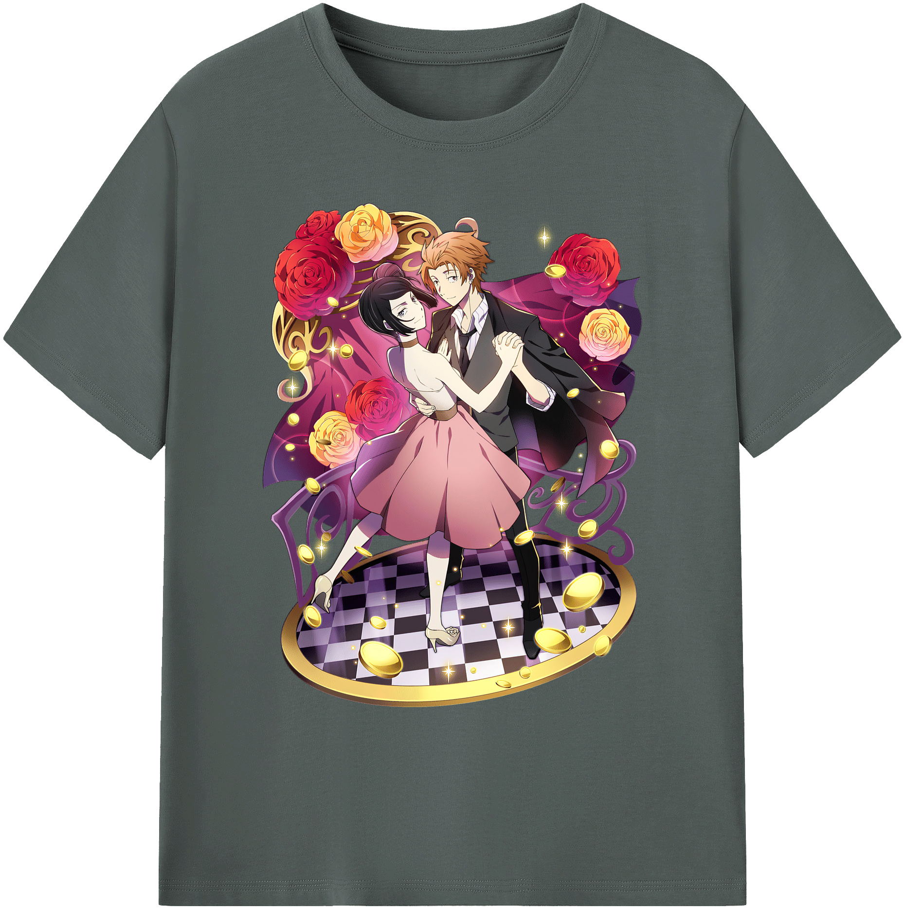 （画像用） 文豪ストレイドッグス Bungo Stray Dogs 綿100％ メンズ半袖Tシャツ｜肌触りやわらか＆通気性